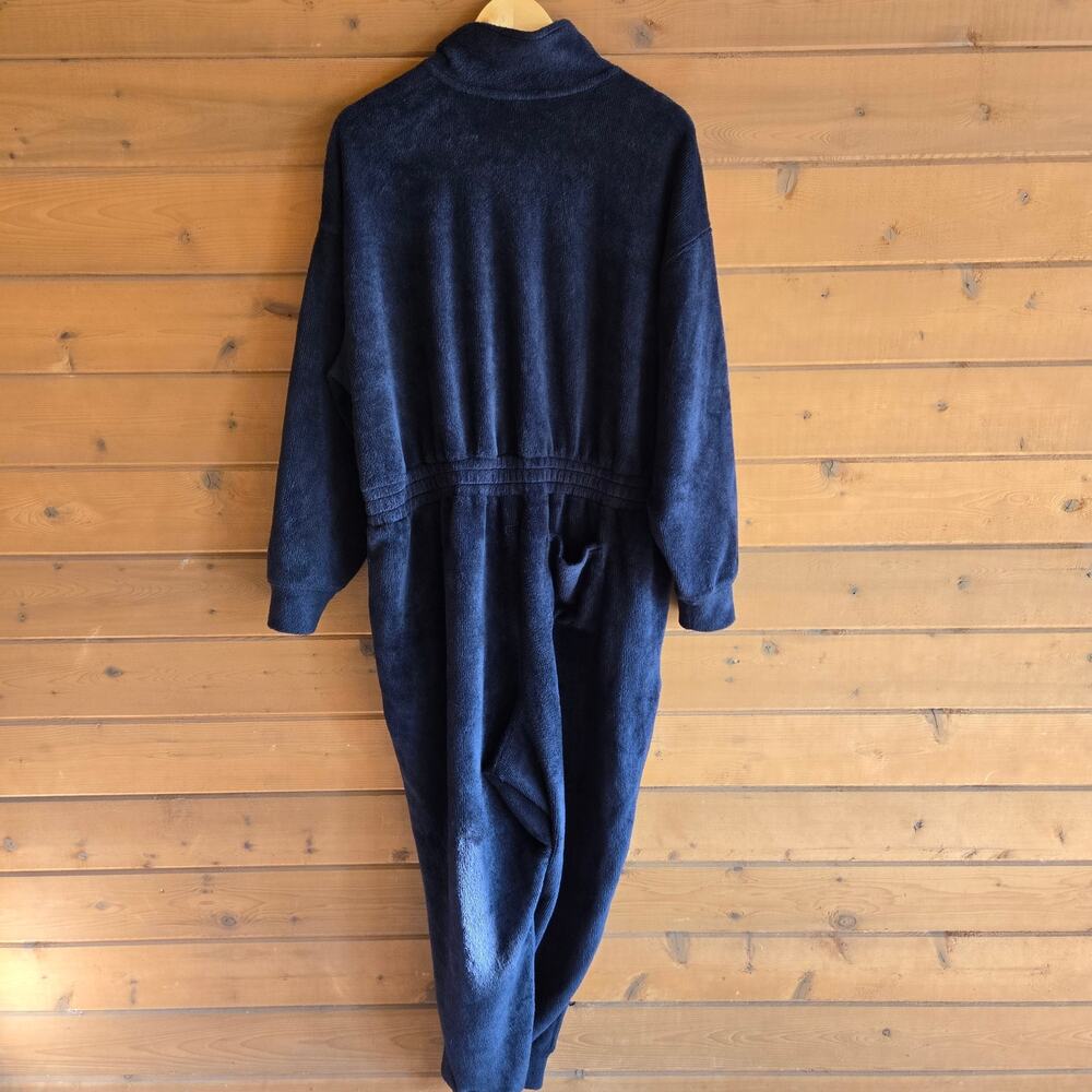 Fabletics Jumpsuit Cozy Cord Zip Onesie Black NWOT XXL/1X Soft Stretch Outfit - Picture 4 of 5